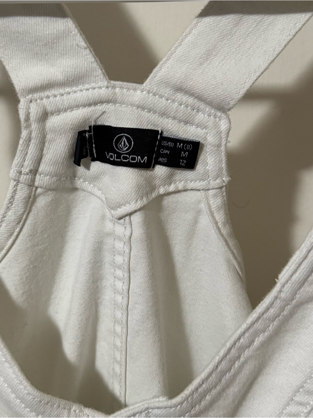 Volcom Liberator 2 White Button-Front Romper Size M - Picture 3 of 5